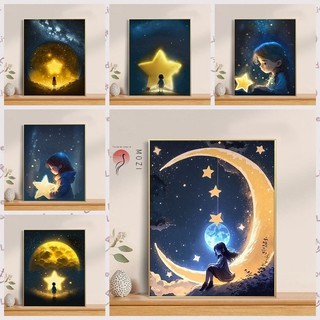 MOZI✨cô gái nổi tiếng 40*50cm tranh tô màu theo số tranh số hóa tranh sơn dầu số hoá Chữa Bệnh Ngôi Sao Tự Làm Kỹ Thuật Số Tranh Sơn Dầu Làm Đầy Tranh Hoạt Hình Tranh Vẽ Tay Tranh Sơn Màu Tranh Sơn Dầu Phòng Khách Trang Trí Phòng Ngủ Tranh