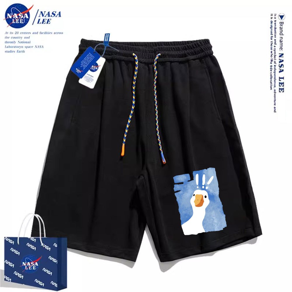 Thương hiệu Nasa Đồng thương hiệu 2024 Quần short dáng rộng Unisex phong cách mới, sử dụng chất liệu Cotton Co giãn dày, thích hợp cho quần short hợp thời trang mùa hè, chống mài mòn, dễ dàng kết hợp, thoáng khí thoải mái, tận hưởng thời gian mát mẻ!