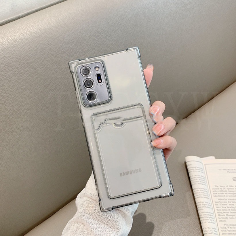 Ốp Điện Thoại TPU Màu Kẹo Trong Suốt Có Túi Khí Chống Rơi Và Ngăn Đựng Thẻ Cho Samsung A13 A14 A23 A33 A34 A53 A54