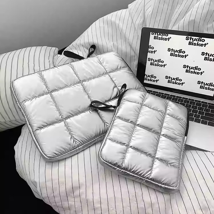 Túi đựng máy tính xách tay Ins Han Style Quilted Soft Cotton Đệm bảo vệ ...