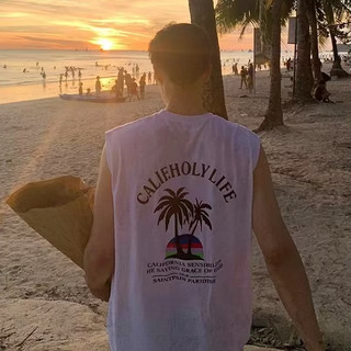 Áo Thun Thể Thao Sát Nách Phong Cách Hawaii Trẻ Trung Cho Nam