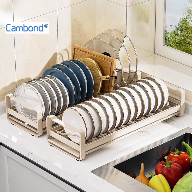 Cambond bộ bát đĩa và để đĩa nhà bếp, khay ráo nước, giá để đồ