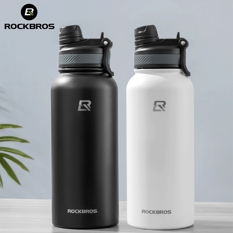 ROCKBROS Bình Nước 550ml-1200ml Cách Nhiệt 12 Giờ Thép Không Gỉ 304