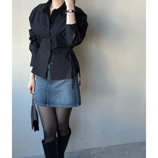 Phong Cách Hàn Quốc Nữ Áo Sơ Mi Dài Tay Ôm Baju Baju Wanita Lengan Panjang Hàng Mới Có Sẵn