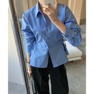 Phong Cách Hàn Quốc Nữ Áo Sơ Mi Dài Tay Ôm Baju Baju Wanita Lengan Panjang Hàng Mới Có Sẵn