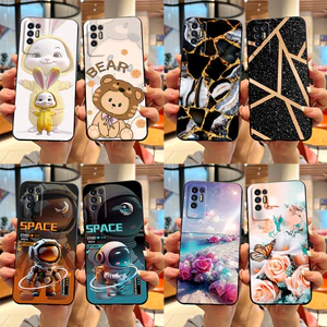 Dành Cho Tecno Pova 2 Pova2 Ốp Lưng Phi Hành Gia Thời Trang Họa Tiết Hoa Silicon Mềm Đen Mờ Vỏ Cho Tecno Pova 2 LE7 LE7n