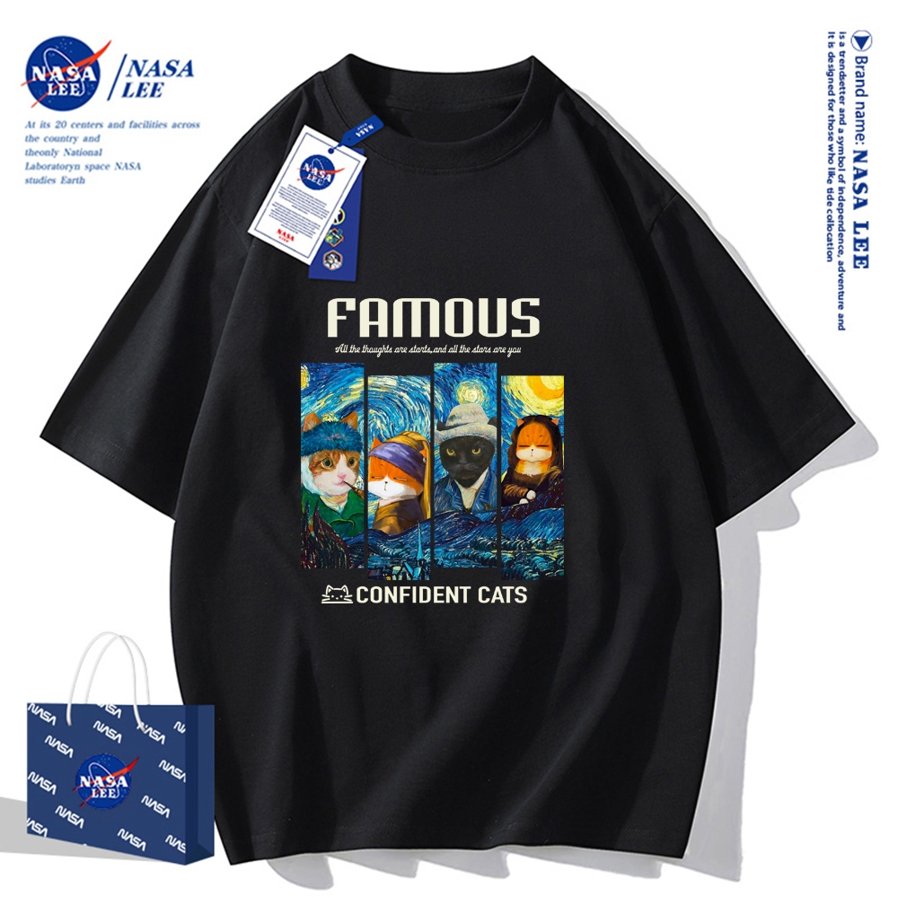 Nasa Đồng Thương Hiệu Klein Xanh Áo Thun Ngắn Tay Nam Nữ Xu Hướng Mùa Hè 2026 Phong Cách Mới Rời Cặp Đôi Nửa Tay Áo Thun