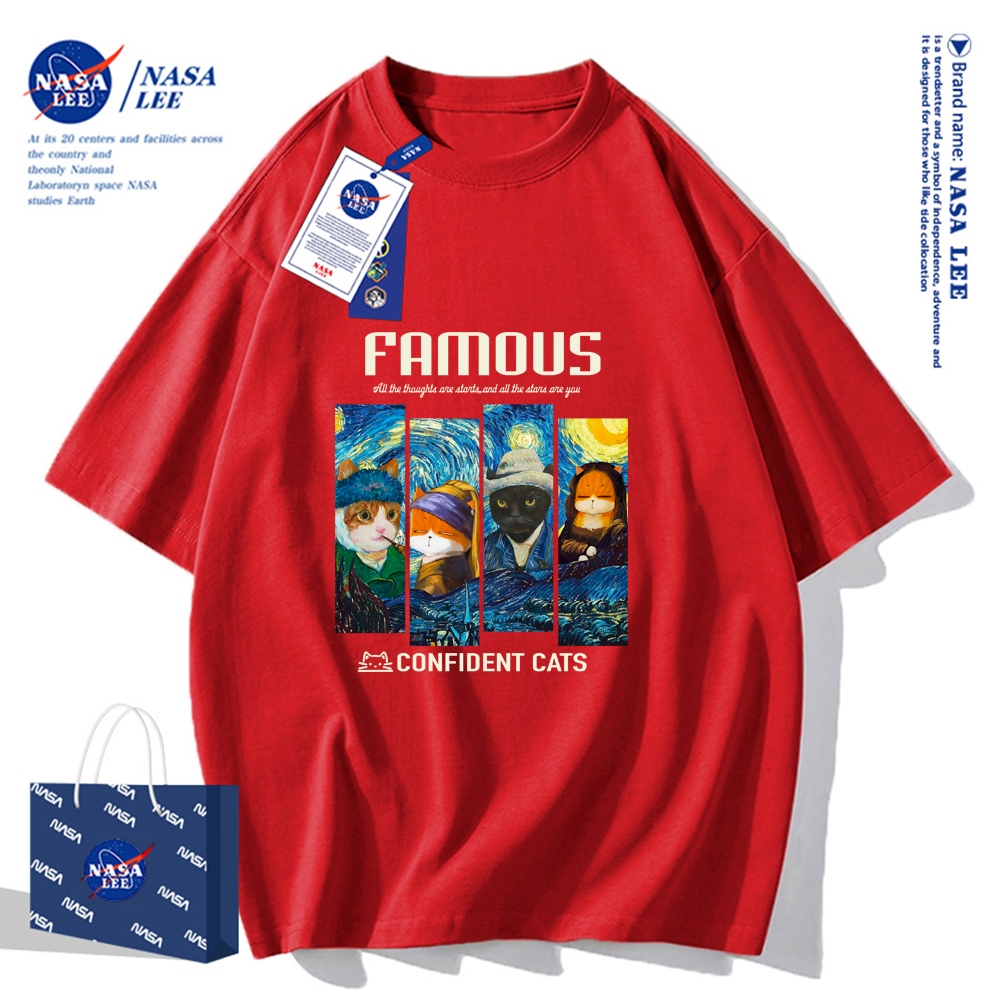 Nasa Đồng Thương Hiệu Klein Xanh Áo Thun Ngắn Tay Nam Nữ Xu Hướng Mùa Hè 2026 Phong Cách Mới Rời Cặp Đôi Nửa Tay Áo Thun