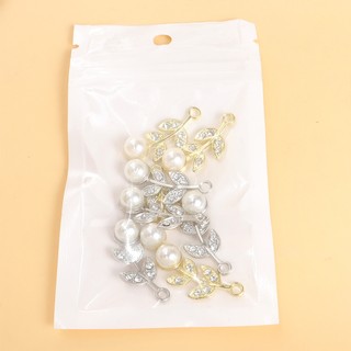 10 Chiếc Tinh Tế Nhánh Lá Thiết Kế Quyến Rũ Với Kim Cương Giả Sáng Bóng & Ngọc Trai Kẻ Sọc Phong Cách Thanh Lịch Nữ Trang Sức Hàng Ngày Phụ Kiện Bông Tai Vòng Cổ DIY Mặt Dây Tính Khí