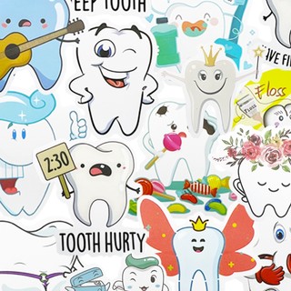 53 Chiếc Dễ Thương Nha Khoa Răng Hình Dán Nha Sĩ Cửa Hàng Bàn Chải Đánh Răng Hoạt Hình Miếng Dán Răng Dán Tường Trang Trí Nha Khoa Quà Tặng