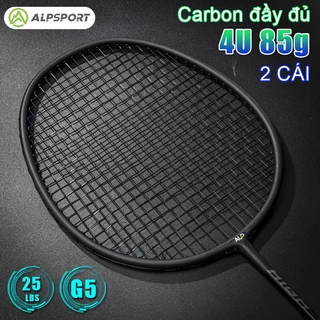 ALPSPORT RR 4U G5 Vợt Cầu Lông Max12kg 25LBS 100% Thiết Kế Nguyên Bản Sợi Carbon Đầy Đủ Được Xâu Chuỗi Với Dây Cầm Và Túi Miễn Phí Loại Tấn Công Chuyên Nghiệp Black Reket Pro Vợt Thể Thao
