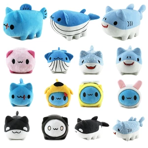 Aphmau Meow Meow Meow Màu Xanh Dễ Thương Hoạt Hình Mèo Sang Trọng Đồ Chơi 25cm Bugcat Capoo Mèo Đại Dương Giun Cá Búp Bê Nhồi Bông Penelope