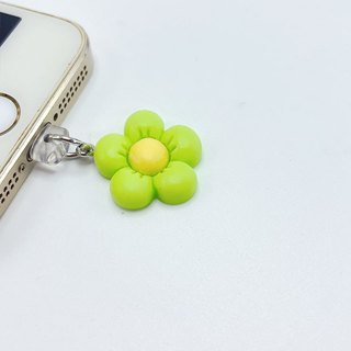 Điện Thoại Di Động Chống Bụi Cắm Hoa Nhựa Năm Cánh Hoa Mặt Dây Chuyền Điện Thoại Di Động Lỗ Chống Bụi