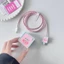 Vỏ bảo vệ sạc Apple 20W hình xúc xích hoạt hình, bộ 4 món, chống đứt, chống biến dạng