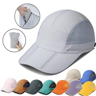 Gadiemkensd Gấp Chạy Bộ Mũ Tấm Che Thể Thao Mũ Lưới Mùa Hè Mũ Khô Nhanh M38
