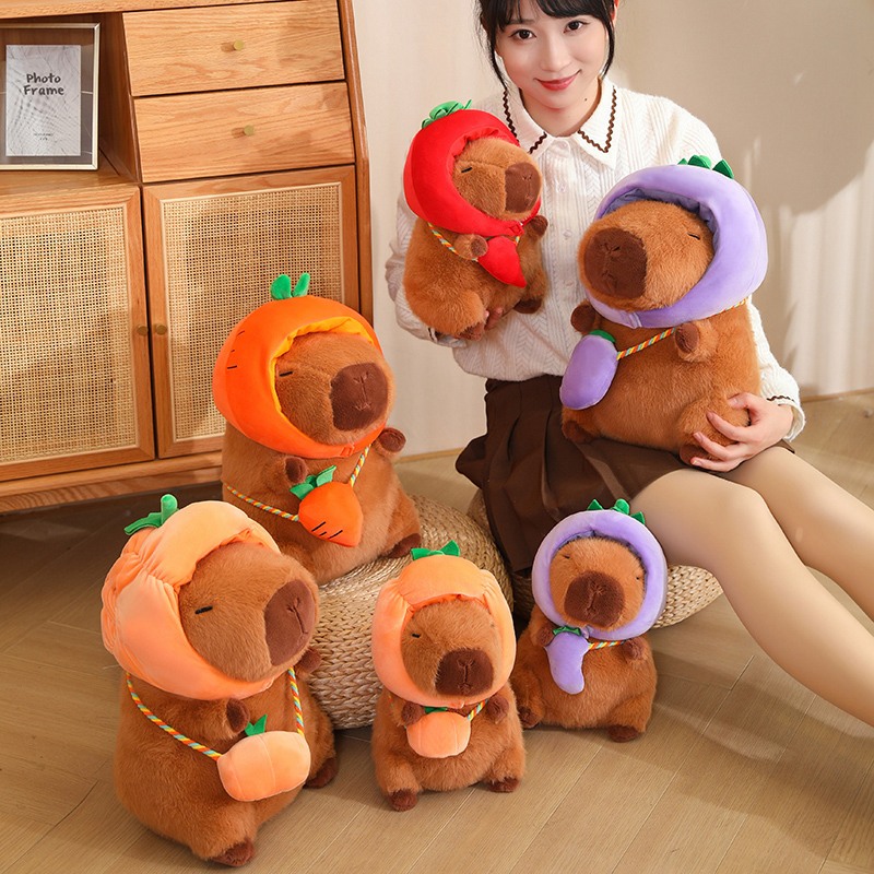 Rytanda Capybara Plush Toy gấu capybara chảy nước mũi Gấu bông Capybara chảy nước mũi Gấu Teddy tặng quà sinh nhật cho trẻ em