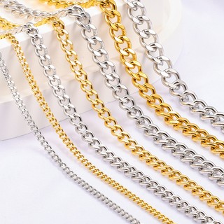 Thép không gỉ Cuba Liên Kết Dây Xích 18K Vàng Dây Xích DIY Trang Sức Làm Vòng Tay Handmade Vòng Cổ Phụ Kiện