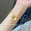 Lắc tay titan nữ không gỉ mạ vàng 18k thiết kế hình hồ lô may mắn tài lộc phong cách thời trang cổ điển