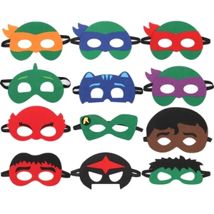 Hàng sẵn có Thiếu niên Đột biến Ninja Rùa Mặt nạ nỉ Trẻ em Mặt nạ nỉ Đảng Ủng hộ Trang phục hóa trang Super League Show Đạo cụ