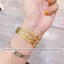 Vòng tay titan nữ không gỉ mạ vàng 18k thiết kế bản trơn đơn giản phong cách thời trang tao nhã tinh tế