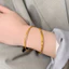 Vòng tay titan nữ không gỉ mạ vàng 18k thiết kế bản trơn đơn giản phong cách thời trang tao nhã tinh tế