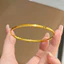 Vòng tay titan nữ không gỉ mạ vàng 18k thiết kế bản trơn đơn giản phong cách thời trang tao nhã tinh tế