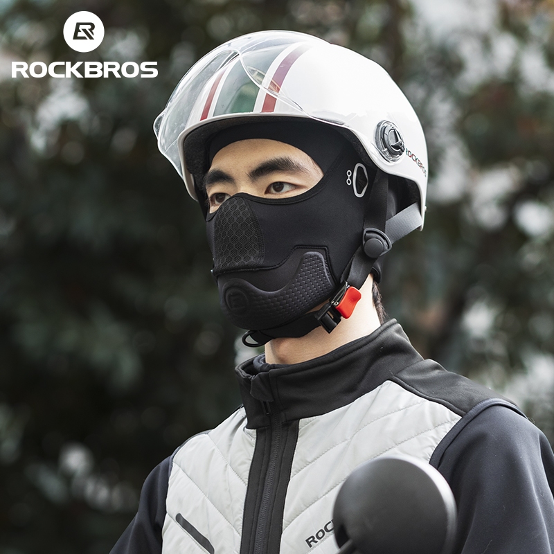 Rockbros Xe Máy Đầu Bao Phủ Toàn Diện Đi Có Đệm Full Mặt Mùa Đông Ngoài Trời Chống Nắng Khăn Cho Nam Nữ Mặt nạ
