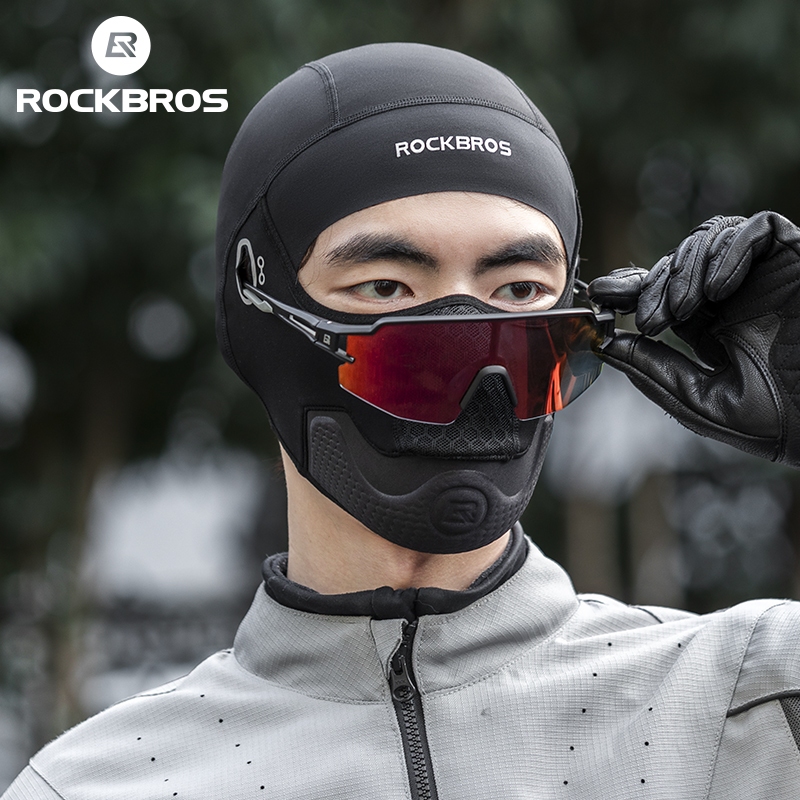 Rockbros Xe Máy Đầu Bao Phủ Toàn Diện Đi Có Đệm Full Mặt Mùa Đông Ngoài Trời Chống Nắng Khăn Cho Nam Nữ Mặt nạ
