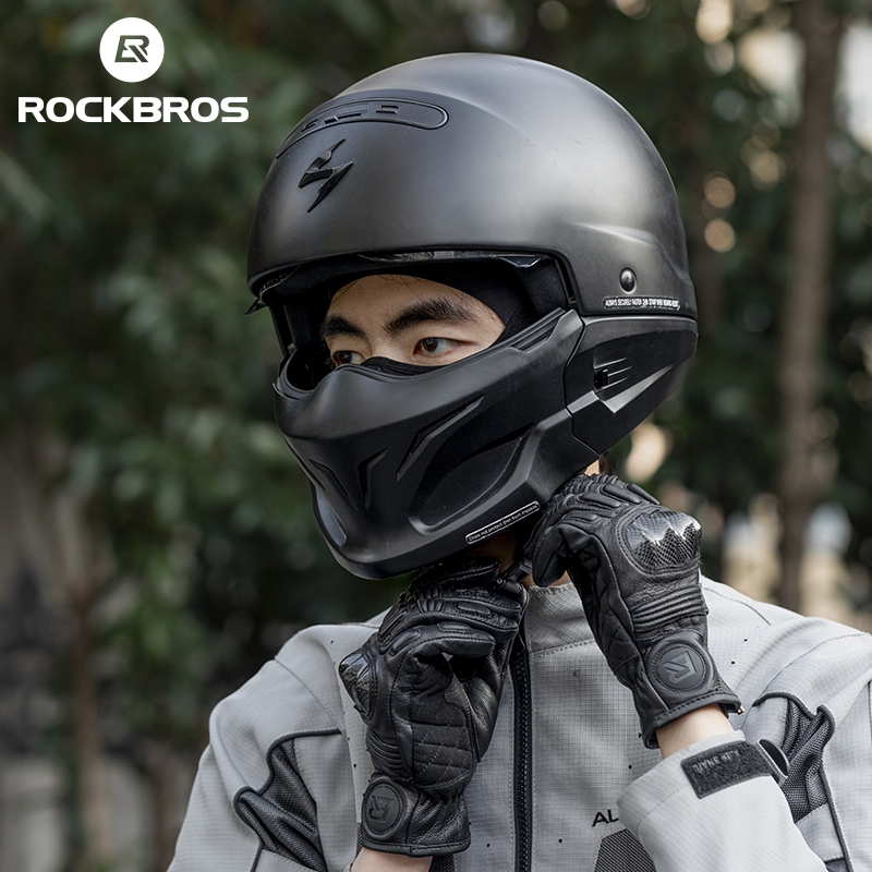 Rockbros Xe Máy Đầu Bao Phủ Toàn Diện Đi Có Đệm Full Mặt Mùa Đông Ngoài Trời Chống Nắng Khăn Cho Nam Nữ Mặt nạ