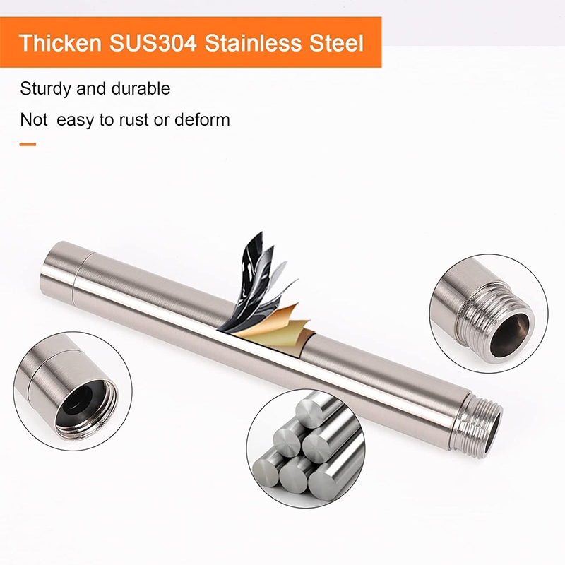 Cánh tay mở rộng đầu vòi hoa sen G1 / 2, Cửa thoát nước mở rộng đầu vòi hoa sen- Giảm mở rộng ống tắm hiện có, bền cho phòng tắm, được làm bằng thép không gỉ kim loại nguyên khối