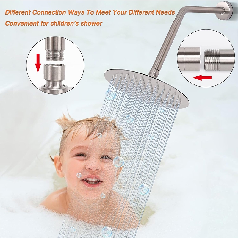 Cánh tay mở rộng đầu vòi hoa sen G1 / 2, Cửa thoát nước mở rộng đầu vòi hoa sen- Giảm mở rộng ống tắm hiện có, bền cho phòng tắm, được làm bằng thép không gỉ kim loại nguyên khối