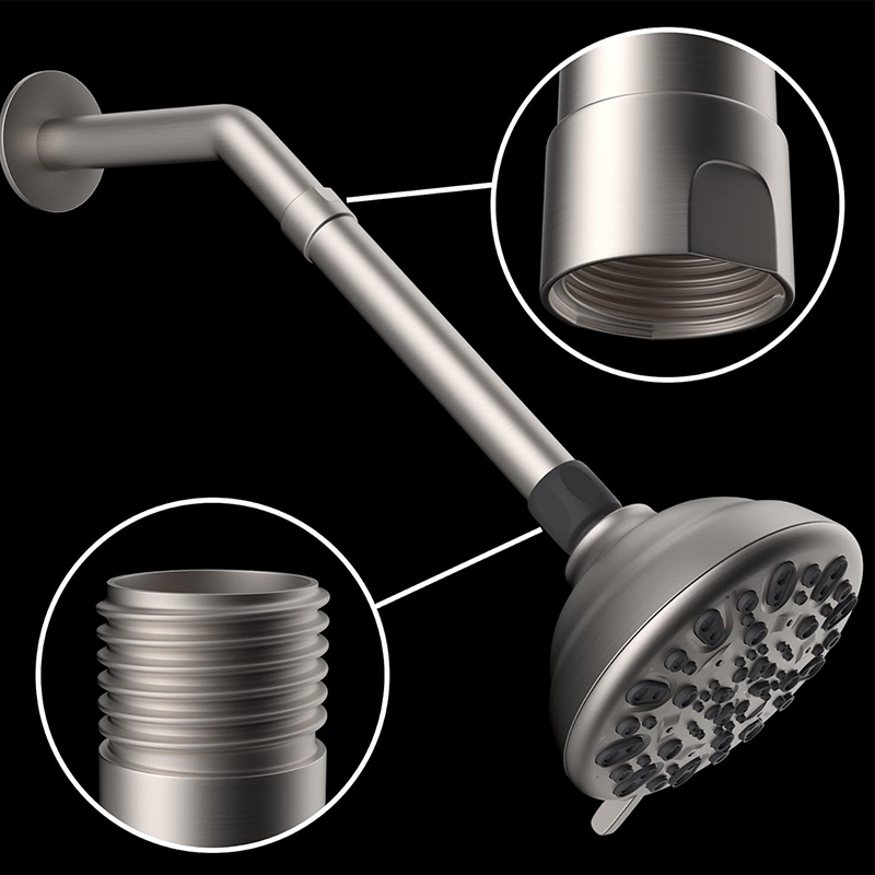 Cánh tay mở rộng đầu vòi hoa sen G1 / 2, Cửa thoát nước mở rộng đầu vòi hoa sen- Giảm mở rộng ống tắm hiện có, bền cho phòng tắm, được làm bằng thép không gỉ kim loại nguyên khối