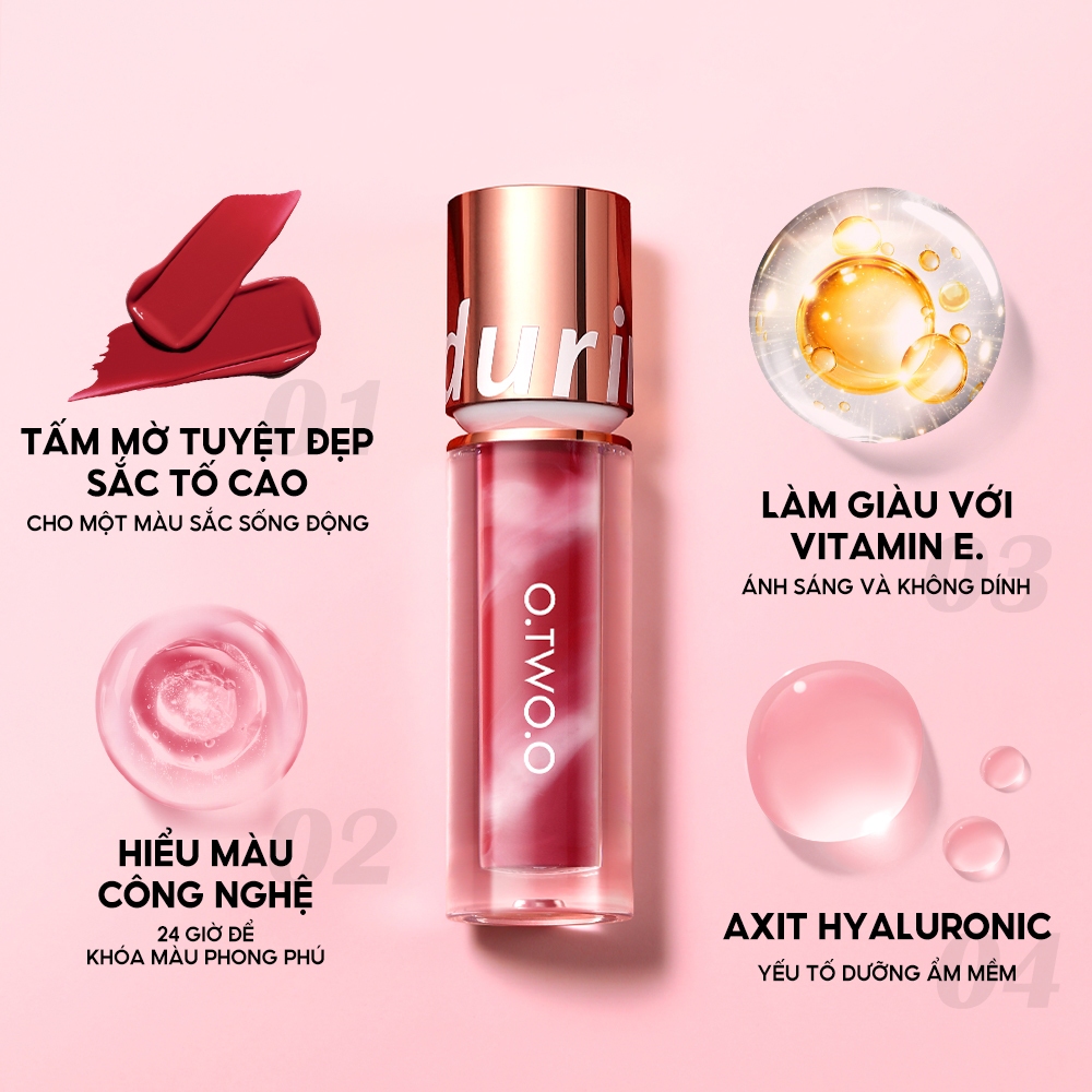 Ảnh Son bóng lì O.TWO.O trang điểm lâu trôi chống nước chống dính cốc 4