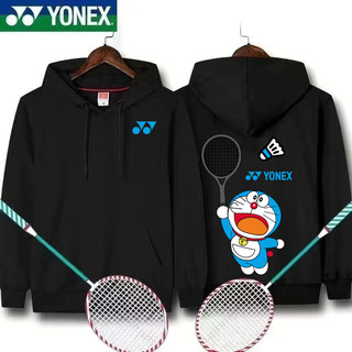 Áo Hoodie cầu lông YONEX 2024 Áo len thể thao in hình thú vị và thoáng khí cho nam và nữ mới