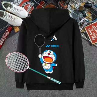 Áo Hoodie cầu lông YONEX 2024 Áo len thể thao in hình thú vị và thoáng khí cho nam và nữ mới