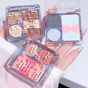 Xixi Eyeshadow Bảng Phấn Mắt Ba Màu Phấn Mắt Phấn Matte Long Lanh Ngọc Trai Phấn Mắt Bảng Phấn Mắt Tự Nhiên Làm Sáng Matte Eye Shadow Palette NO.D517