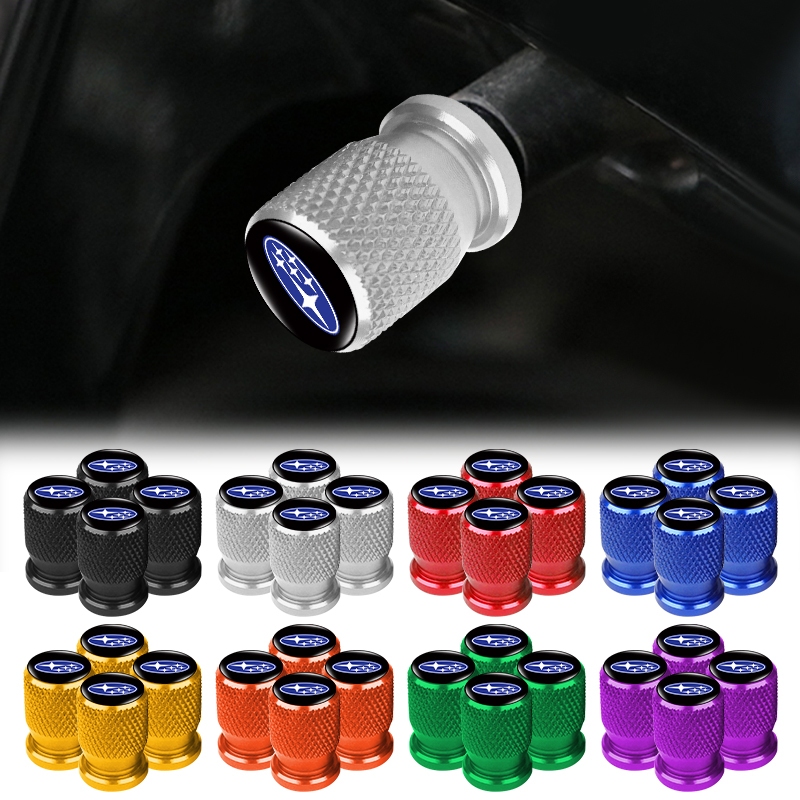 4 Nâng Cấp Nắp Van Xe Ô Tô Chống Trộm Logo Xe Bánh Xe Lốp Thân Dành Cho Subaru Impreza Forester Tribeca XV BRZ Kiểu Dáng Xe