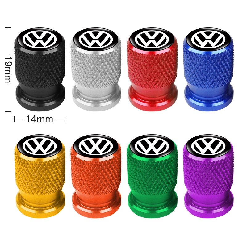 4 Nâng Cấp Van Xe Hơi Chống Rò Rỉ Nắp Ren Tạo Kiểu Bánh Xe Thân Bảo Vệ Nắp Cho VW Volkswagen Jetta MK5 Golf Passat 3B7 601 171