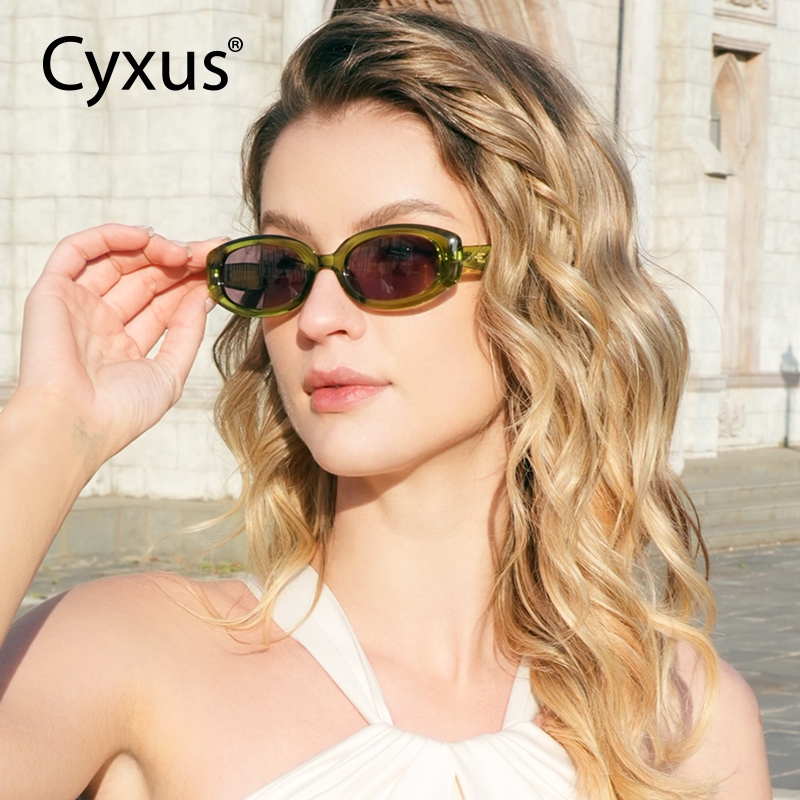 Cyxus Kính Râm Chống Tia UV Nữ Phong Cách Vintage Xu Hướng Y2K Gọng Ô Van Thời Trang UV400 1068
