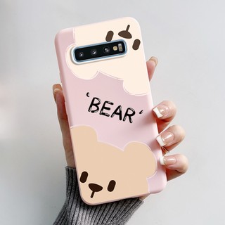 Dành Cho Samsung Galaxy S10 plus s10e Vỏ Vịt Họa Tiết Silicon Mềm Mờ Ốp Lưng Điện Thoại SamsungS10 + S10Plus S10 e Cover