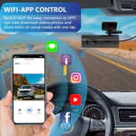 Đầu ghi hình Camera ô tô hai kênh Dashcam 2K 1440P Mặt trước + FHD 1080P Camera hành trình phía sau WIFI Điều khiển ứng dụng — ảnh 2