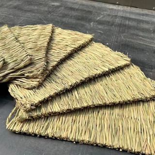 Thảm dệt tay bằng rơm bồ câu/thỏ, chống trơn trượt, lót sinh sản