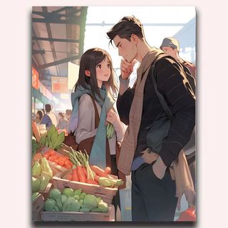 MOZI✨30 * 40cm / 40 * 50cm cặp đôi anime tranh tô màu theo số tranh số hóa tranh sơn dầu số hoáCặp Đôi Cuộc Sống Kỹ Thuật Số Tranh Sơn Dầu Tự Làm Tranh Trang Trí Tranh Kỹ Thuật Số Làm Đầy Tranh Sơn Màu Tranh Vẽ Tay Chữa Bệnh Giải Nén Bạn Gái Quà Tặng S
