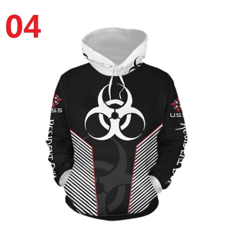 Áo hoodie unisex với họa tiết Resident Evil 3D - Thời Trang