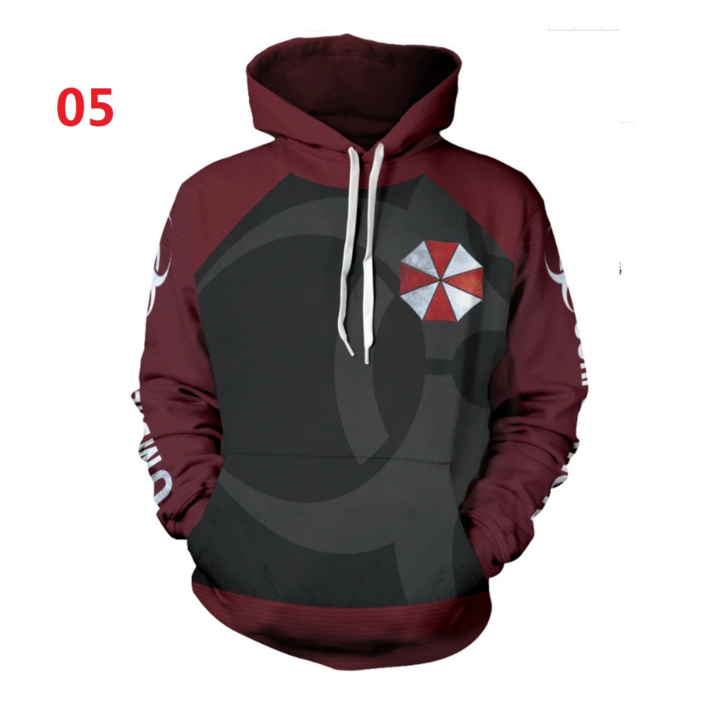 Áo hoodie unisex với họa tiết Resident Evil 3D - Thời Trang