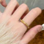 Nhẫn nữ làm bằng titan cao cấp không gỉ mạ vàng 24k khắc nhiều chữ phúc may mắn phong cách thời trang sang trọng