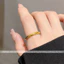 Nhẫn nữ làm bằng titan cao cấp không gỉ mạ vàng 24k khắc nhiều chữ phúc may mắn phong cách thời trang sang trọng