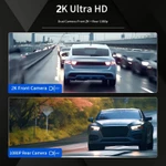 Đầu ghi hình Camera ô tô hai kênh Dashcam 2K 1440P Mặt trước + FHD 1080P Camera hành trình phía sau WIFI Điều khiển ứng dụng — ảnh 4