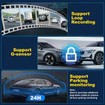 Đầu ghi hình Camera ô tô hai kênh Dashcam 2K 1440P Mặt trước + FHD 1080P Camera hành trình phía sau WIFI Điều khiển ứng dụng — ảnh 8