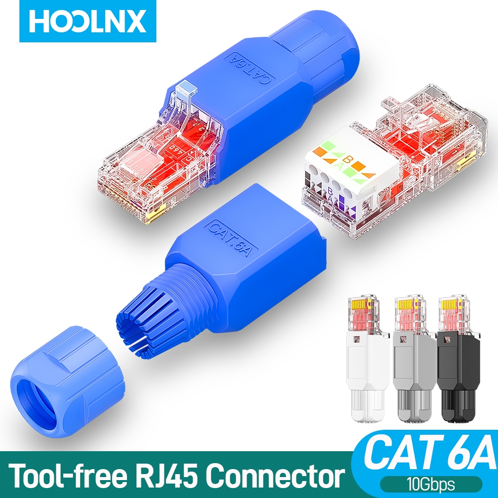 Công cụ Hoolnx Đầu nối RJ45 miễn phí, Công cụ ít UTP CAT6 CAT6A Cắm mô ...